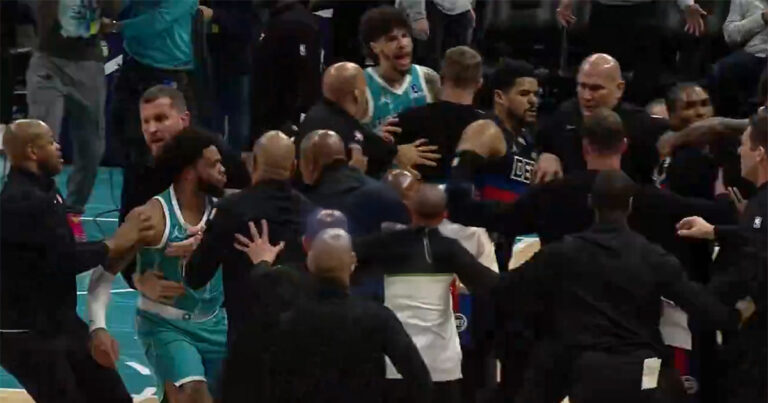 Massive Brawl Breaks Out Between Hornets and Pistons – Players and Coach Ejected – CMPD Called In