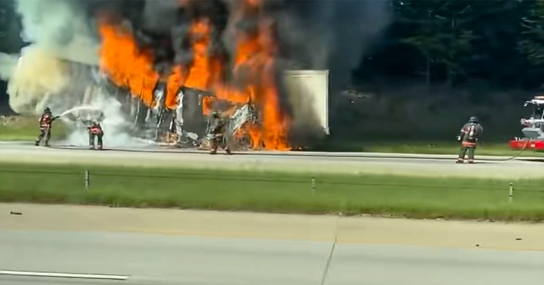 Tractor-Trailer Fire Backs Up I-485 Traffic for Miles During Charlotte Rush Hour