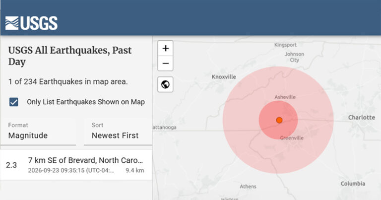 Another Earthquake Struck The NC Rainforest This Morning