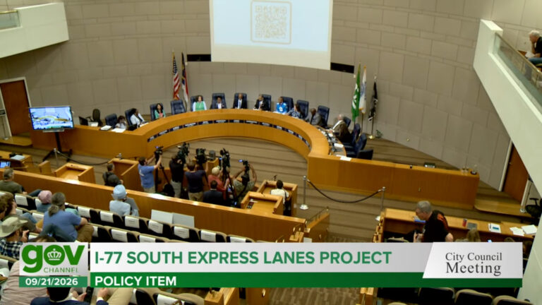 Charlotte City Council Ignores Citizens – Voting 7-4 Last Night To Restore Support For I-77 South Toll Lanes